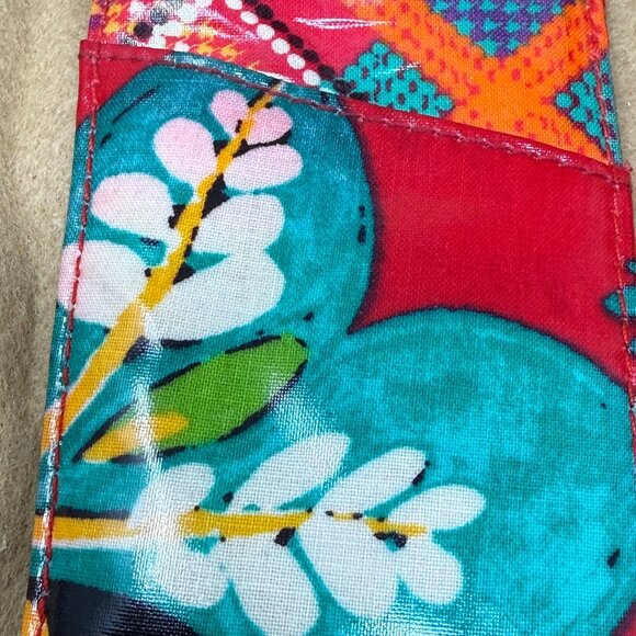 Vera Bradley Rumba Multicolor ID Badge Holder & Lanyard With Keyring Pink Blue - Picture 5 of 6